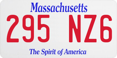 MA license plate 295NZ6