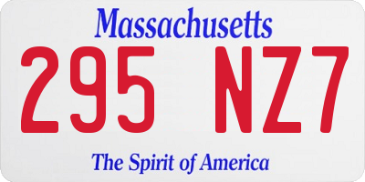MA license plate 295NZ7