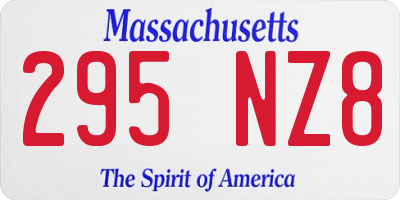MA license plate 295NZ8