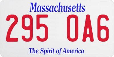 MA license plate 295OA6