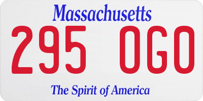 MA license plate 295OG0