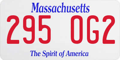 MA license plate 295OG2