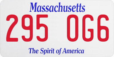 MA license plate 295OG6
