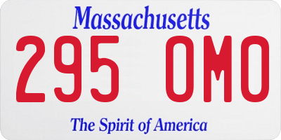 MA license plate 295OM0
