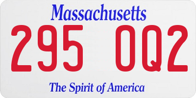 MA license plate 295OQ2