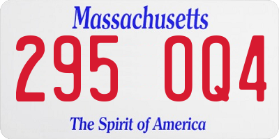 MA license plate 295OQ4