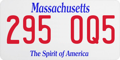 MA license plate 295OQ5