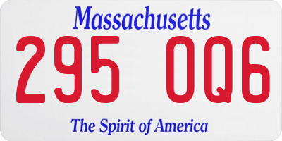MA license plate 295OQ6