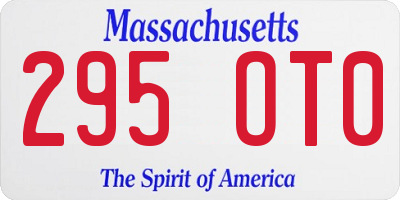 MA license plate 295OT0
