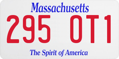 MA license plate 295OT1