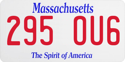 MA license plate 295OU6