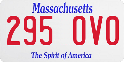 MA license plate 295OV0