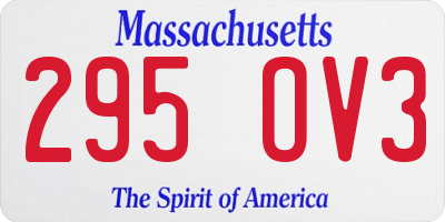 MA license plate 295OV3