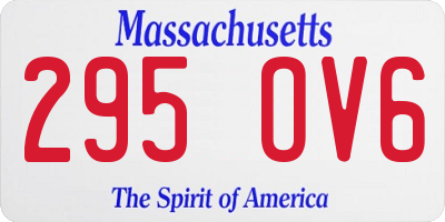 MA license plate 295OV6