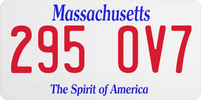 MA license plate 295OV7