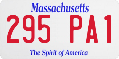 MA license plate 295PA1