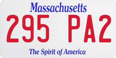 MA license plate 295PA2