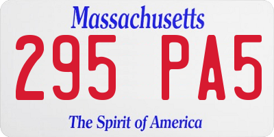 MA license plate 295PA5