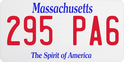MA license plate 295PA6