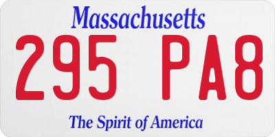 MA license plate 295PA8