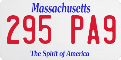 MA license plate 295PA9