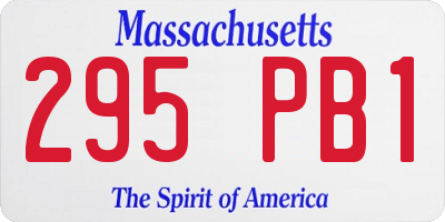 MA license plate 295PB1