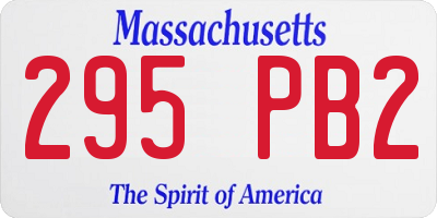 MA license plate 295PB2