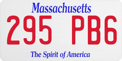 MA license plate 295PB6