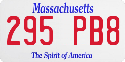 MA license plate 295PB8
