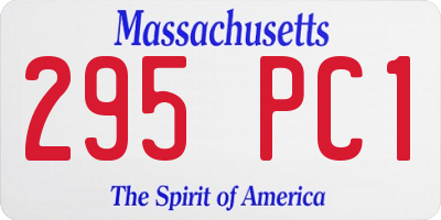 MA license plate 295PC1