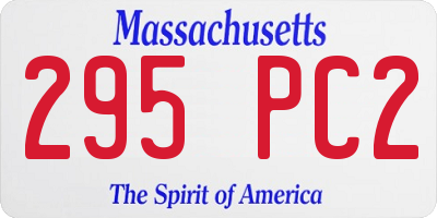 MA license plate 295PC2