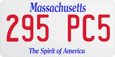 MA license plate 295PC5