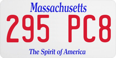 MA license plate 295PC8