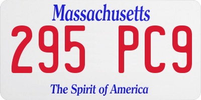MA license plate 295PC9
