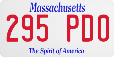 MA license plate 295PD0