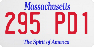 MA license plate 295PD1
