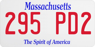 MA license plate 295PD2