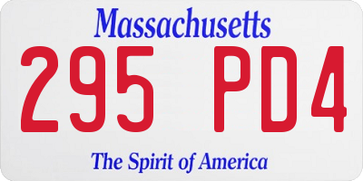 MA license plate 295PD4