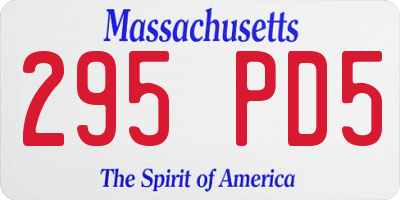MA license plate 295PD5