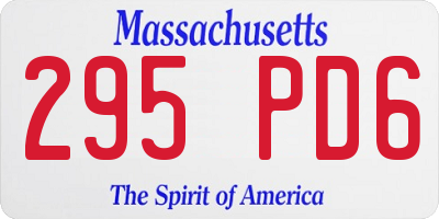 MA license plate 295PD6