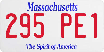 MA license plate 295PE1