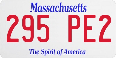 MA license plate 295PE2