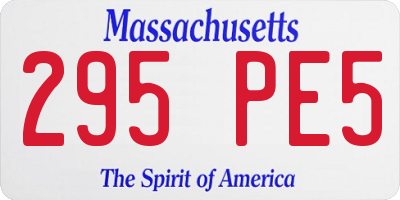 MA license plate 295PE5