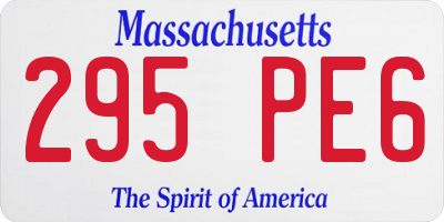 MA license plate 295PE6