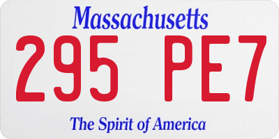 MA license plate 295PE7