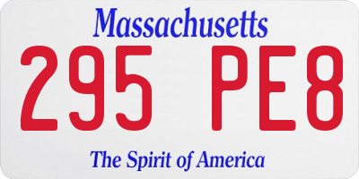 MA license plate 295PE8