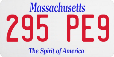 MA license plate 295PE9