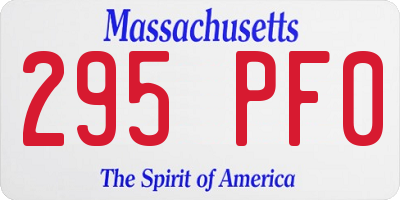 MA license plate 295PF0