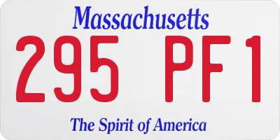 MA license plate 295PF1