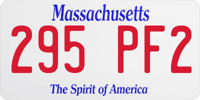 MA license plate 295PF2